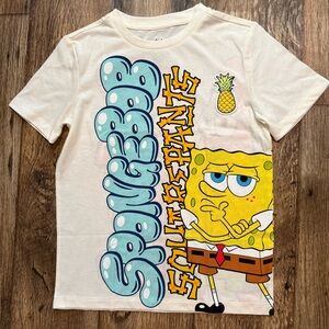 SpongeBob SquarePants Boys Size 8 Graphic‎ Tee Nickelodeon Cartoon T-Shirt NWOT